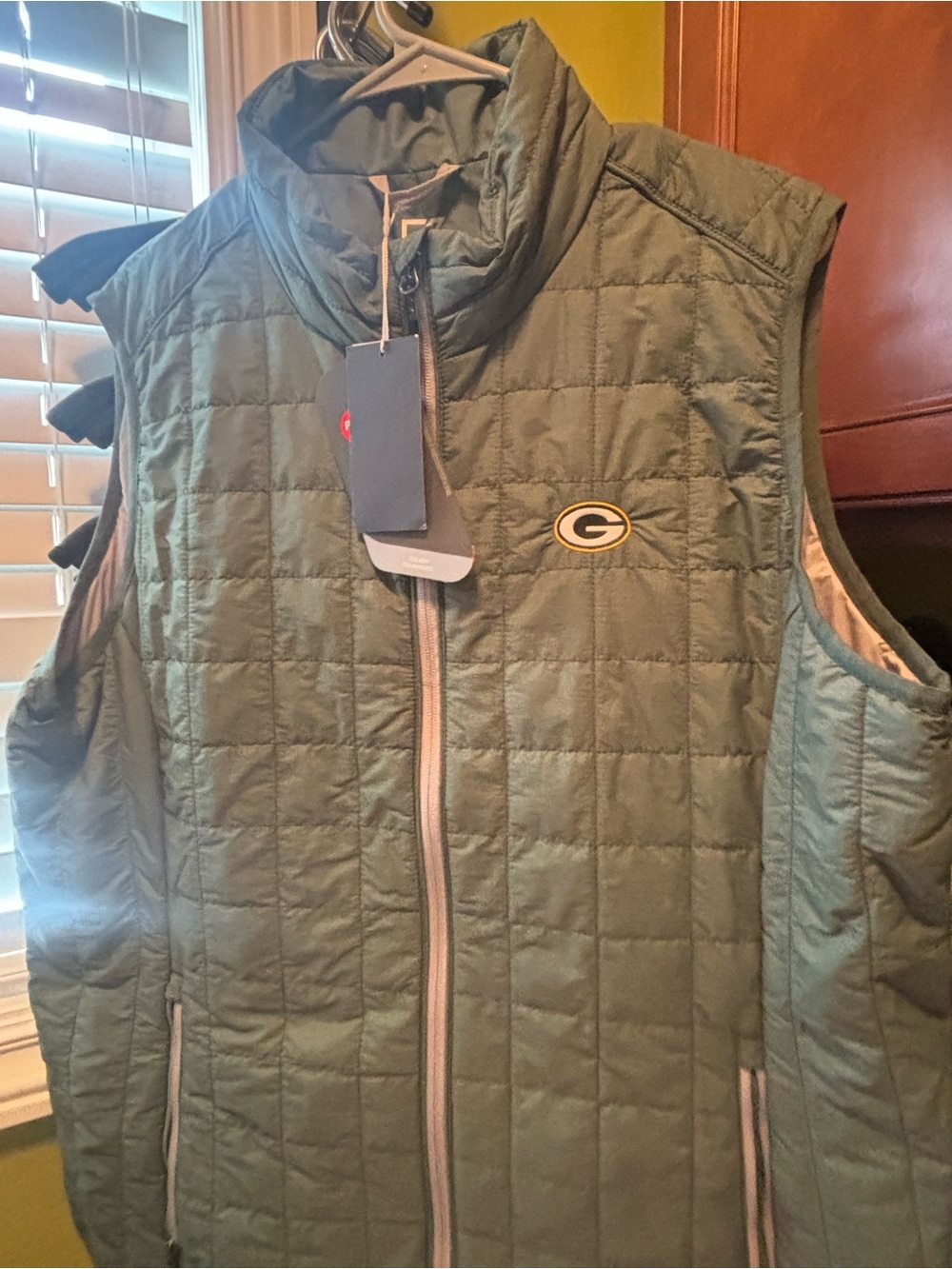 Cutter & Buck Quilted Puffer Vest in Sage Green